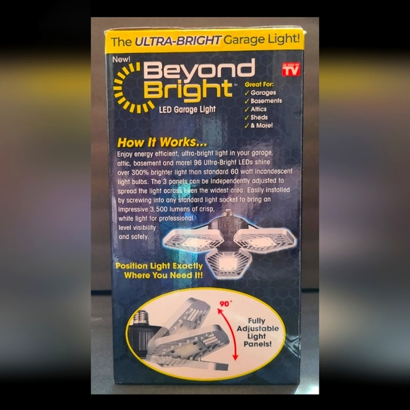 Beyond Bright BEBR-MC 3500 Lumens LED Ultra-Bright Garage Light - White New - Picture 4 of 6